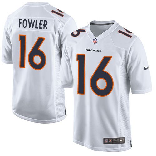 Nike Broncos #16 Bennie Fowler White Men's Stitched NFL Game Event Jersey - Click Image to Close